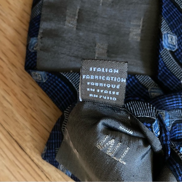 EUC Vintage Italian Silk Tie. Today’s Man. Blue print. - Picture 5 of 8
